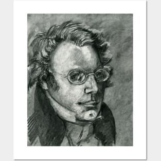 Franz Schubert - charcoal portrait Posters and Art